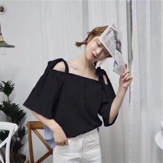 Áo trễ vai cột nơ kate