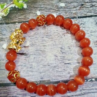 VÒNG ĐÁ MẮT MÈO 8 MM MIX TỲ HƯU