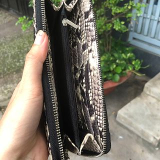 Ví dài nữ dập vân cá sấu 1 dây kéo