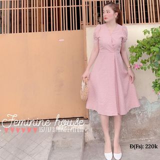 ĐẦM SỌC NHỎ CỔ V