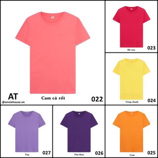 Áo thun trơn nhiều màu 013 - 027 Thái Lan unisex Nam Nữ - Thị trường sỉ Việt Nam