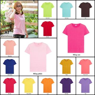 Áo thun trơn nhiều màu 013 - 027 Thái Lan unisex Nam Nữ - Thị trường sỉ Việt Nam