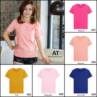Áo thun trơn nhiều màu 013 - 027 Thái Lan unisex Nam Nữ - Thị trường sỉ Việt Nam