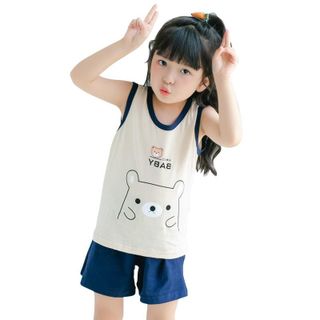 Bộ đồ cho bé gái hình thú chất liệu thun cotton tháng mát 105 giá sỉ