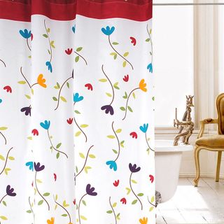 Màn Treo Nhà Tắm Cao Cấp Vải Dày Chống Nước 1m8x2m - hoa