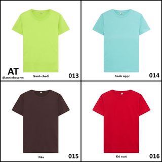 Áo thun trơn nhiều màu 013 - 027 Thái Lan unisex Nam Nữ - Thị trường sỉ Việt Nam
