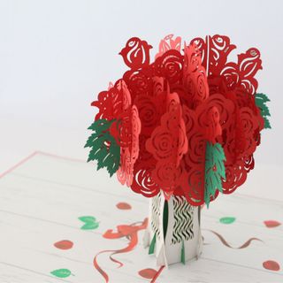 Thiệp 3d hoa hồng