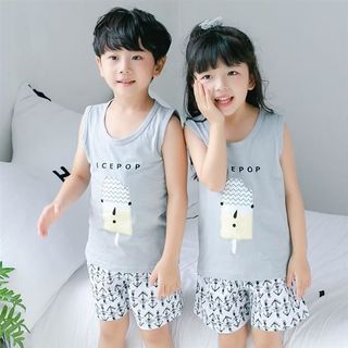 Bộ đồ cho bé trai hình thú chất liệu thun cotton tháng mát 104
