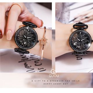 Đồng hồ nữ GUOU 6020 mặt xoay