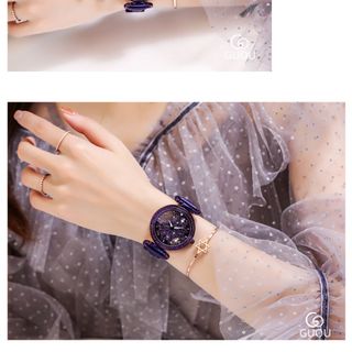 Đồng hồ nữ GUOU 6020 mặt xoay