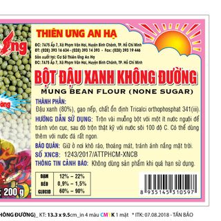 BỘT SỮA ĐẬU XANH KHÔNG ĐƯỜNG giá sỉ