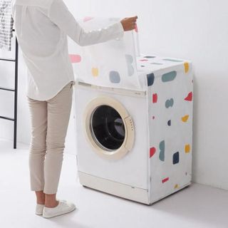 Áo Trùm Máy Giặt Nhựa Dẻo PEVA Chống Thấm Dai Khó Rách cửa trước
