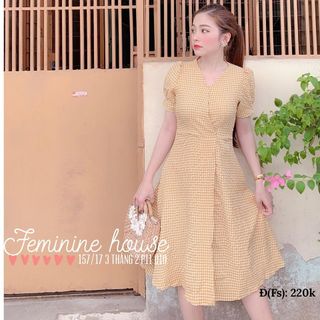 ĐẦM SỌC NHỎ CỔ V