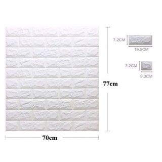 XỐP GIẤY DÁN TƯỜNG 3D GIẢ GẠCH KHỔ LỚN 6MM