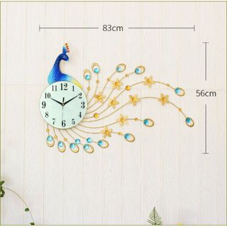 Đồng gồ treo tường chim công điểm hoa mai
