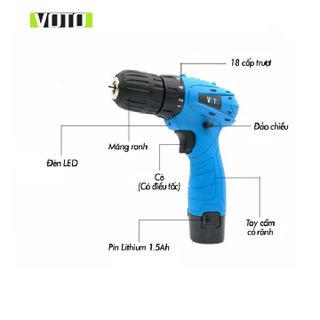 Máy Khoan Pin Hai Tốc Độ VOTO 12 V