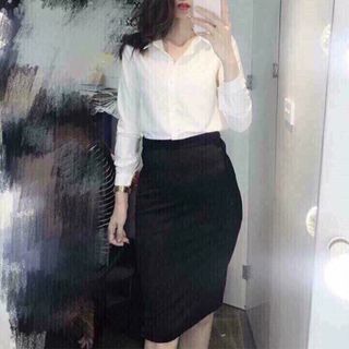 Bigsize váy công sở xẻ sau