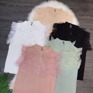 ÁO CỔ TRỤ PHỐI REN TẦNG