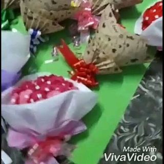 bó hoa giấy gấm gió handmade