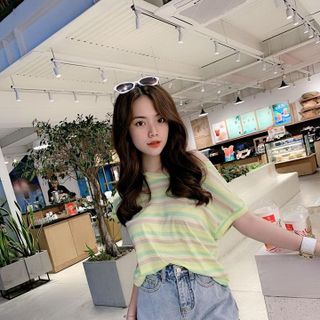 ÁO THUN SỌC KHOÉT LƯNG