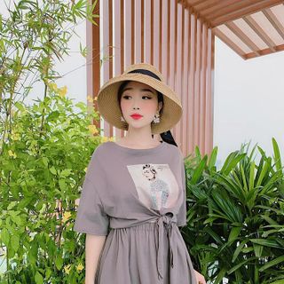 ĐẦM BUỘC EO IN HÌNH