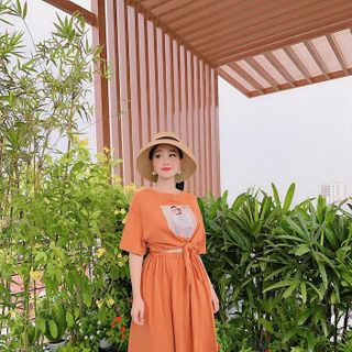 ĐẦM BUỘC EO IN HÌNH