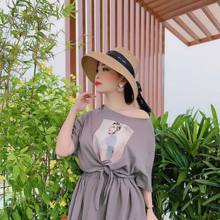 ĐẦM BUỘC EO IN HÌNH