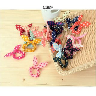 Buộc tóc tai thỏ nhiều màu xinh xắn