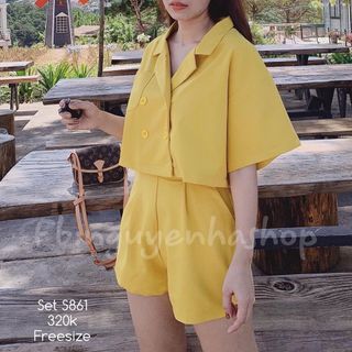 SET ÁO CỔ VEST LỬNG x QUẦN SHORT