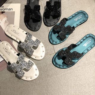 HOT MẪU HÈ 2019 MỚI NHẤT Dép Lê Chữ H Đính Đá
