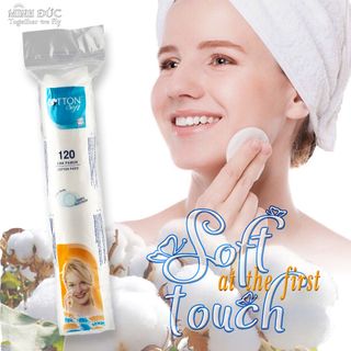Bông Tẩy Trang Siêu Mềm Mịn Cotton Soft 120 miếng - DẬP VIỀN CAO CẤP
