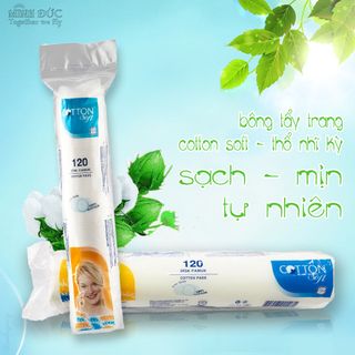 Bông Tẩy Trang Siêu Mềm Mịn Cotton Soft 120 miếng - DẬP VIỀN CAO CẤP
