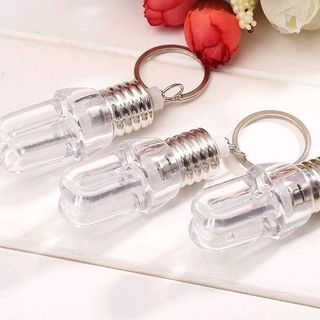 móc khóa bóng đèn có đèn chớp đổi màu liên tục mẫu y hình luôn