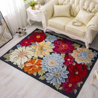 Bán Buôn Thảm Bali Siêu Cấp Họa Tiết Hoa 3D Sang Trọng