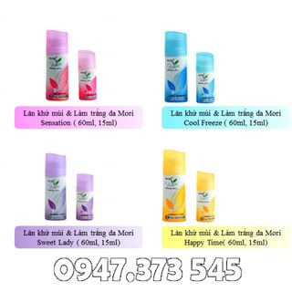 LĂN KHỬ MÙI MORI WHITE - SENSATION 60 ML