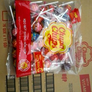 KẸO MÚT CHUPA CHUPS HƯƠNG TRÁI CÂY HỖN HỢP 50 QUE / GÓI