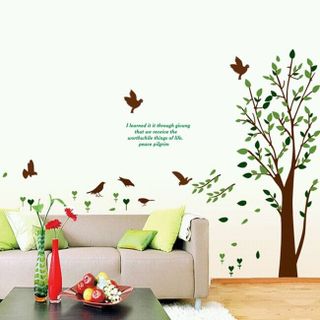 DECAL DÁN TƯỜNG CÂY LÁ CHIM giá sỉ