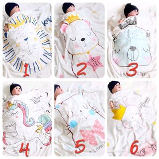 chăn đũi nhăn họa tiết dễ thương