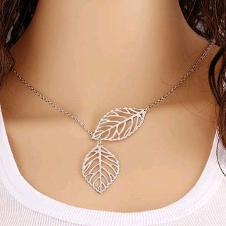 Dây chuyền 2 lá Giá sỉ 12k bao gồm dây và mặt
