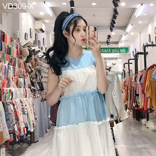 Đầm Babydoll Phối Màu 309