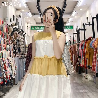 Đầm Babydoll Phối Màu 309