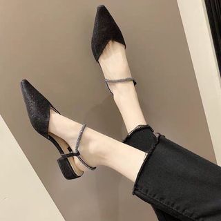Giày sandal kim sa bít mui