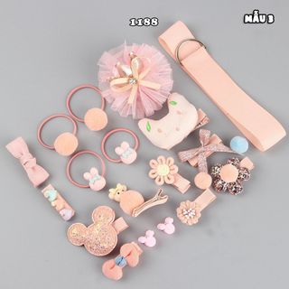 Set 18 buộc tóc trong hộp cho bé