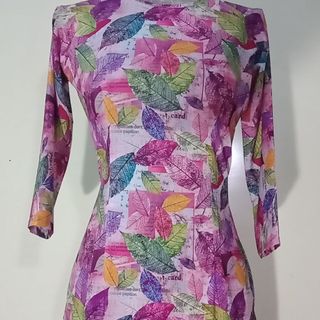 Áo dài may sẵn lá tím