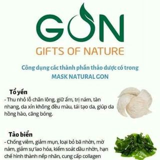 MẶT NẠ TỔ YẾN GON MASK NATURAL