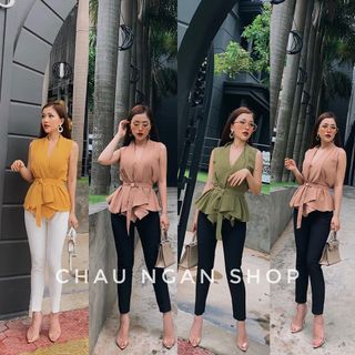 ÁO PEPLUM KÈM BELT