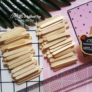 Que kem gỗ que tròn đè lưỡi nhiều size - Làm khung hình nhà mô hình nguyên liệu handmade