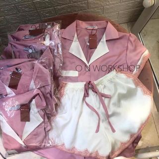 Set ngủ phi lụa phối ren