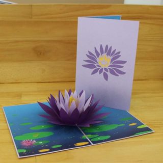 Thiệp Hoa súng 3d