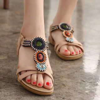 Giày sandal đá màu
